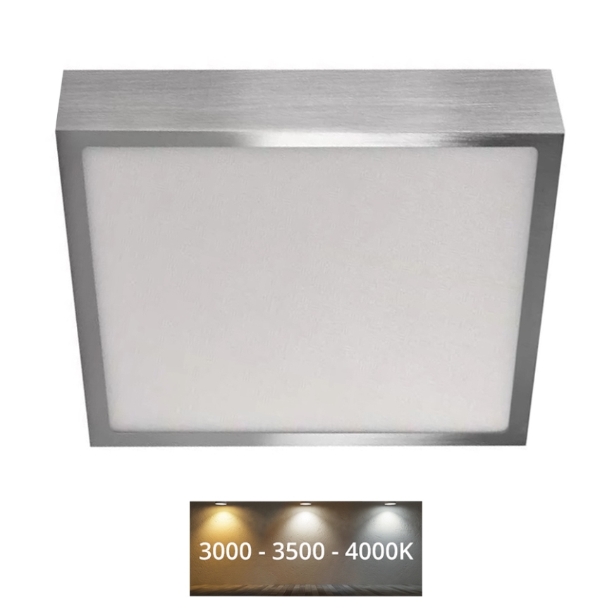 Φωτιστικό οροφής LED NEXXO LED/21W/230 3000/3500/4000K 22,5x22,5 cm ματ χρώμιο
