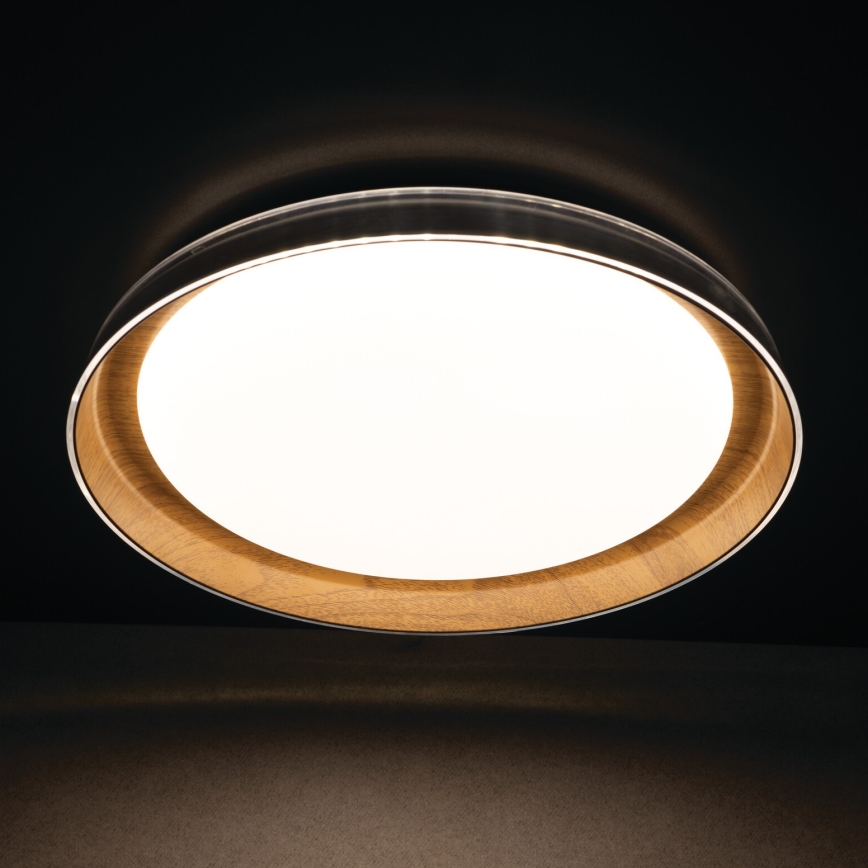 Φωτιστικό οροφής LED NIFU LED/17,8W/230V διάμετρος 43 cm λευκό/καφέ