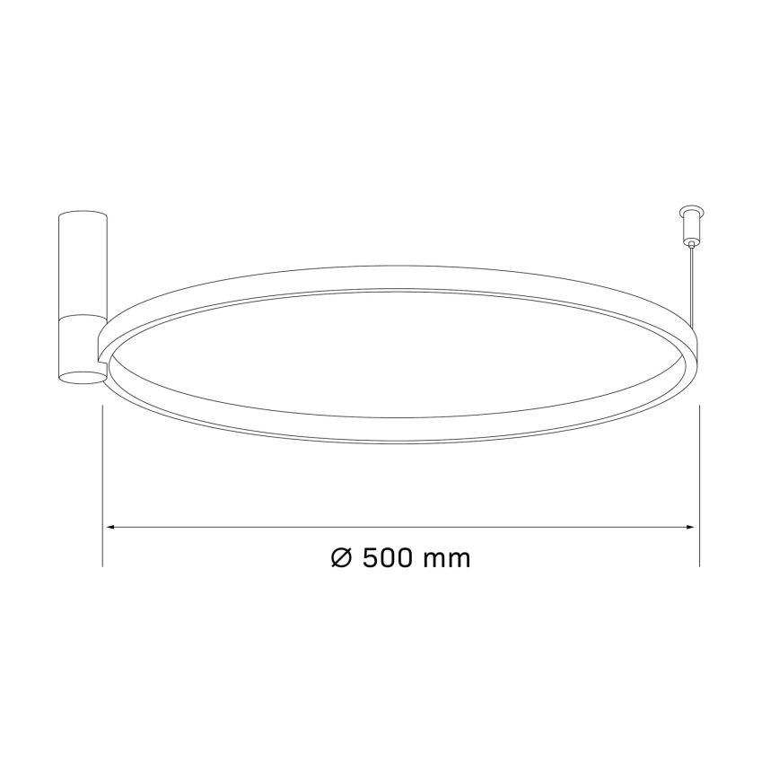 Φωτιστικό οροφής LED NOEMI LED/20W/230V 4000K διάμετρος 50 cm ματ χρώμιο