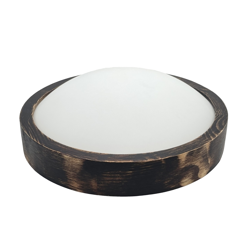 Φωτιστικό οροφής LED OAK SLIM LED/20W/230V 4000K διάμ. 27 cm βελανιδιά/σκούρο καφέ