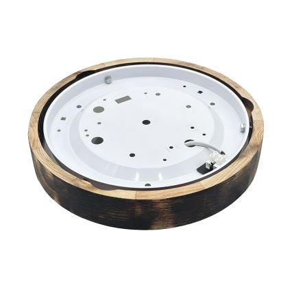 Φωτιστικό οροφής LED OAK SLIM LED/20W/230V 4000K διάμ. 27 cm βελανιδιά/σκούρο καφέ