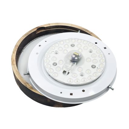 Φωτιστικό οροφής LED OAK SLIM LED/20W/230V 4000K διάμ. 27 cm βελανιδιά/σκούρο καφέ