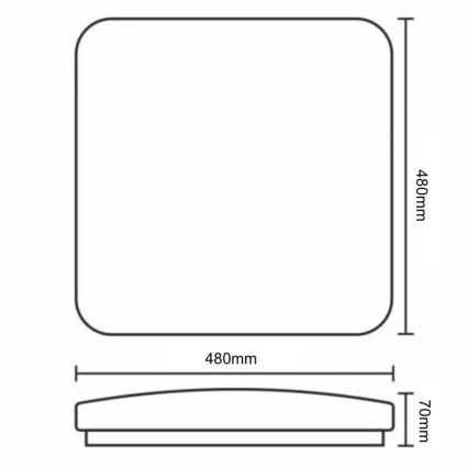 LED Dimmable φωτιστικό οροφής OPAL LED/48W/230V 3000-6500K + τηλεχειριστήριο