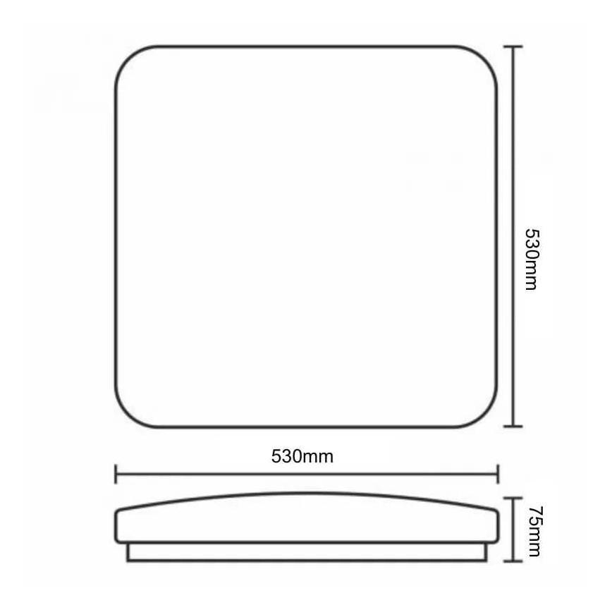 LED Dimmable φωτιστικό οροφής OPAL LED/60W/230V 3000-6500K + τηλεχειριστήριο