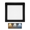 Φωτιστικό οροφής LED RAFA LED/18W/230V 3000/4000/6000K 22x22 cm μαύρο