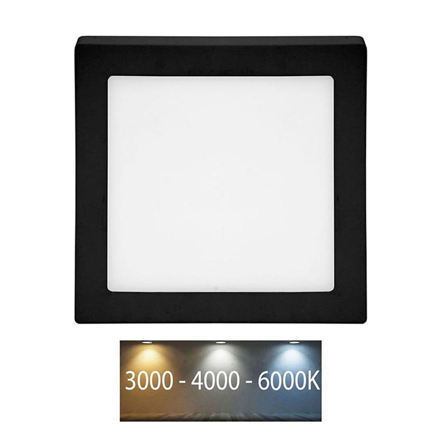 Φωτιστικό οροφής LED RAFA LED/18W/230V 3000/4000/6000K 22x22 cm μαύρο