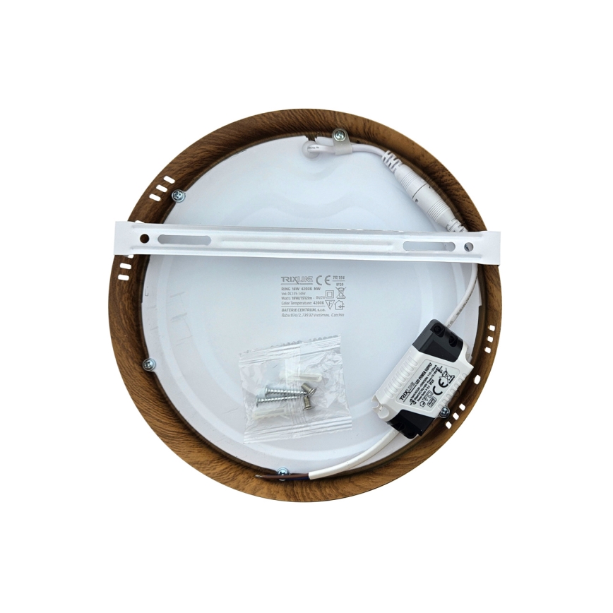 Φωτιστικό οροφής LED RING LED/18W/230V 4200K διάμετρος 21 cm καφέ