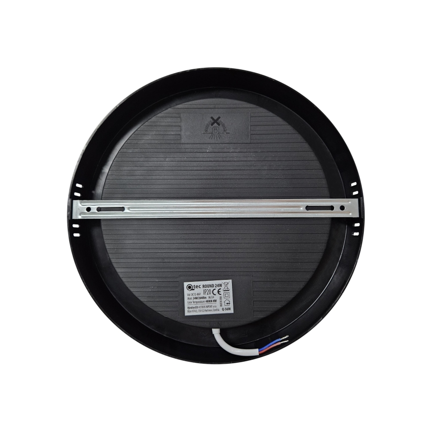 Φωτιστικό οροφής LED ROUND LED/24W/230V 4000K διάμετρος 28,8 cm μαύρο