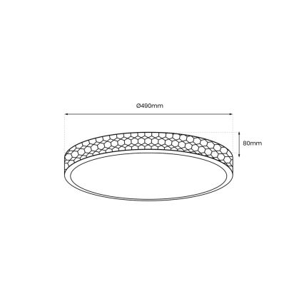 Φωτιστικό οροφής LED SHINY LED/34W/230V διαφανής