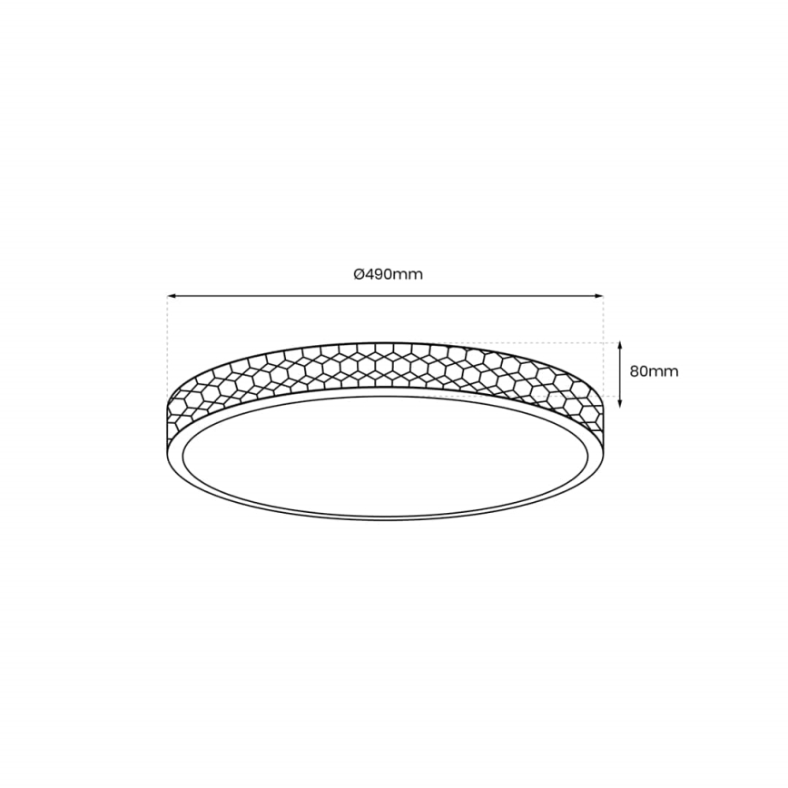Φωτιστικό οροφής LED SHINY LED/34W/230V χρυσαφί