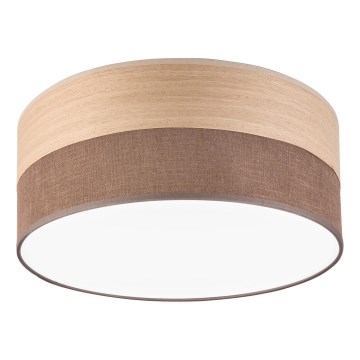 Φωτιστικό οροφής LED SIRJA WOOD LED/20W/230V διάμετρος 35 cm καφέ/δρυς