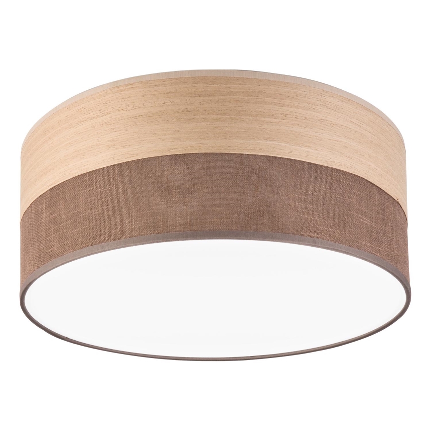 Φωτιστικό οροφής LED SIRJA WOOD LED/20W/230V διάμετρος 35 cm καφέ/δρυς