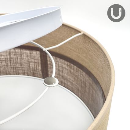 Φωτιστικό οροφής LED SIRJA WOOD LED/20W/230V διάμετρος 35 cm καφέ/δρυς