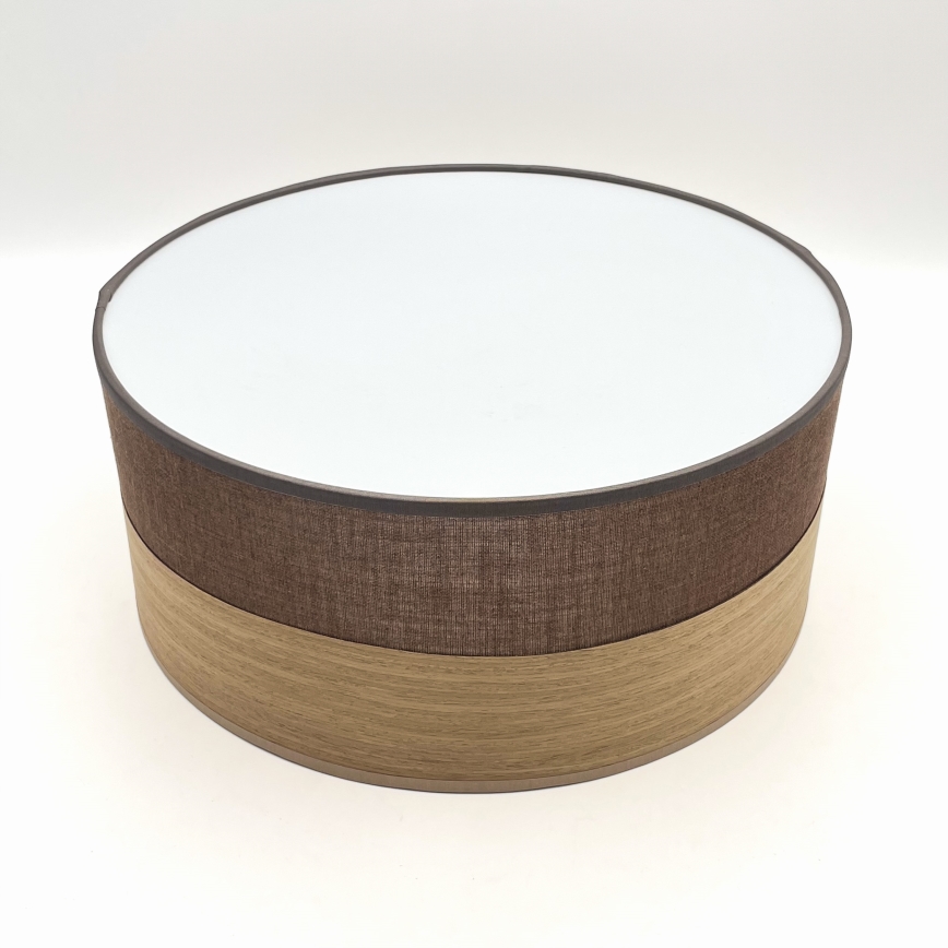 Φωτιστικό οροφής LED SIRJA WOOD LED/20W/230V διάμετρος 35 cm καφέ/δρυς
