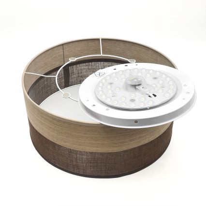 Φωτιστικό οροφής LED SIRJA WOOD LED/20W/230V διάμετρος 35 cm καφέ/δρυς
