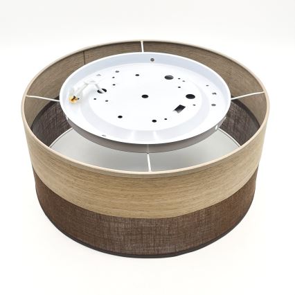 Φωτιστικό οροφής LED SIRJA WOOD LED/20W/230V διάμετρος 35 cm καφέ/δρυς