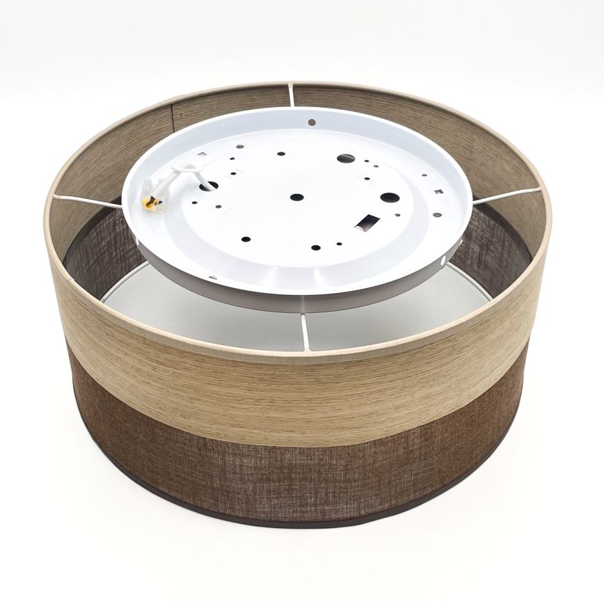 Φωτιστικό οροφής LED SIRJA WOOD LED/20W/230V διάμετρος 35 cm καφέ/δρυς