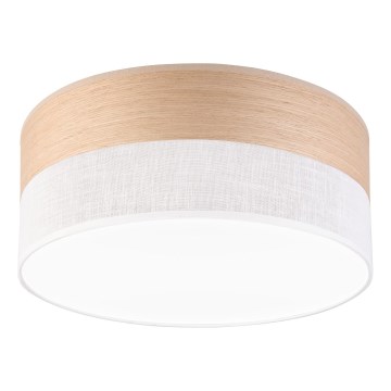 Φωτιστικό οροφής LED SIRJA WOOD LED/20W/230V διάμετρος 35 cm λευκό/δρυς
