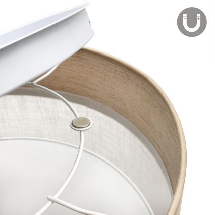 Φωτιστικό οροφής LED SIRJA WOOD LED/20W/230V διάμετρος 35 cm λευκό/δρυς