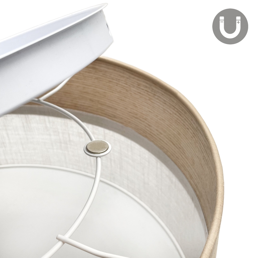 Φωτιστικό οροφής LED SIRJA WOOD LED/20W/230V διάμετρος 35 cm λευκό/δρυς