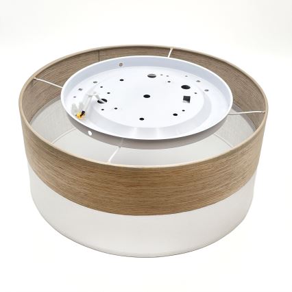 Φωτιστικό οροφής LED SIRJA WOOD LED/20W/230V διάμετρος 35 cm λευκό/δρυς