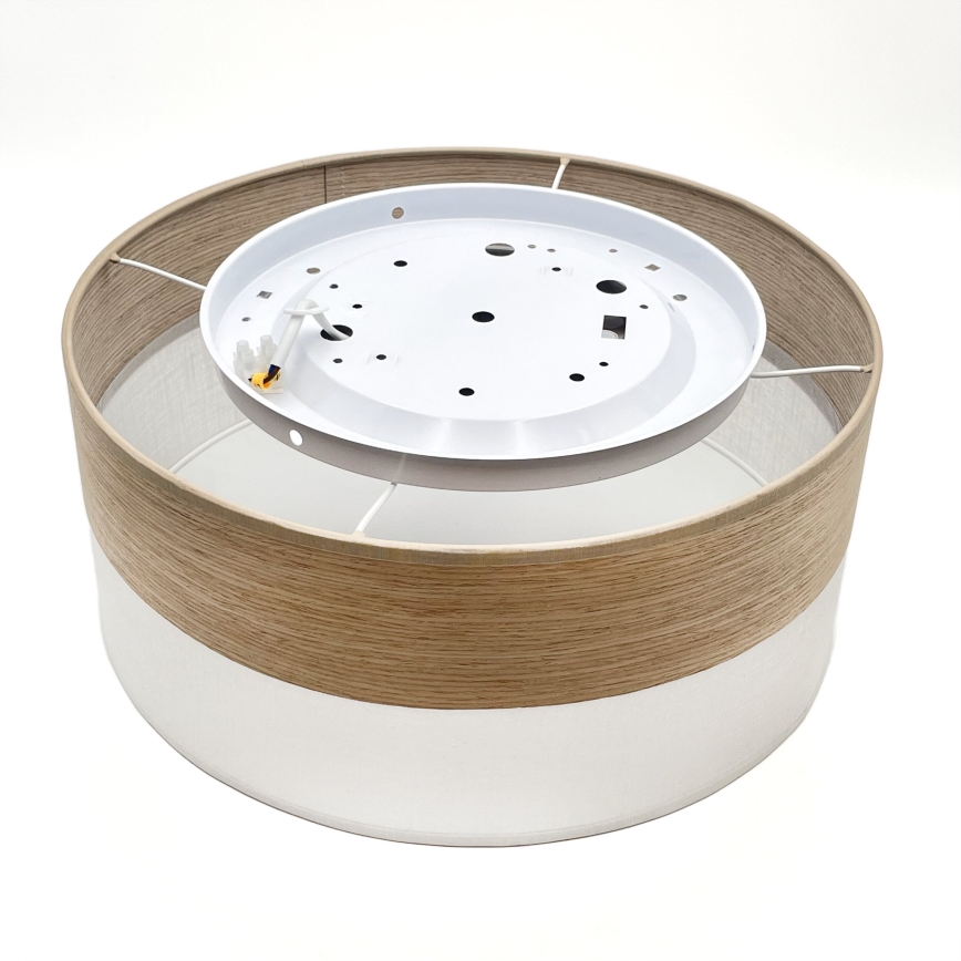 Φωτιστικό οροφής LED SIRJA WOOD LED/20W/230V διάμετρος 35 cm λευκό/δρυς