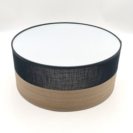 Φωτιστικό οροφής LED SIRJA WOOD LED/20W/230V διάμετρος 35 cm μαύρο/δρυς