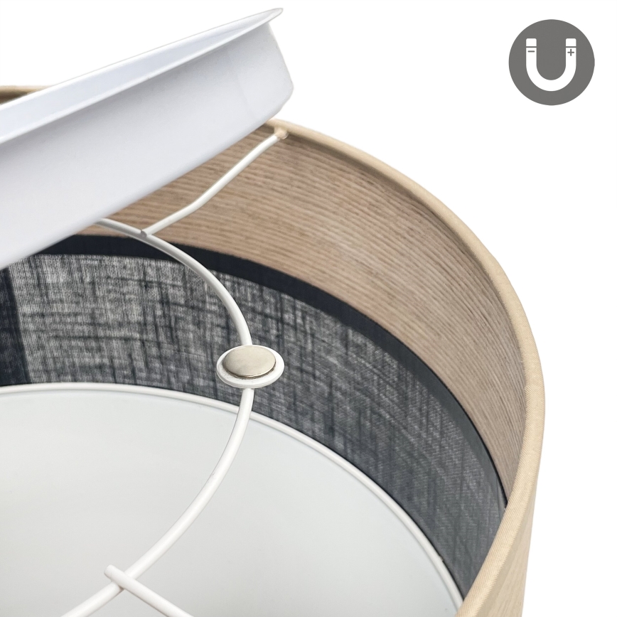Φωτιστικό οροφής LED SIRJA WOOD LED/20W/230V διάμετρος 35 cm μαύρο/δρυς
