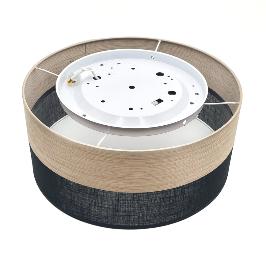 Φωτιστικό οροφής LED SIRJA WOOD LED/20W/230V διάμετρος 35 cm μαύρο/δρυς