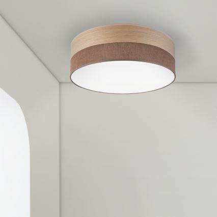 Φωτιστικό οροφής LED SIRJA WOOD LED/36W/230V διάμετρος 45 cm καφέ/δρυς