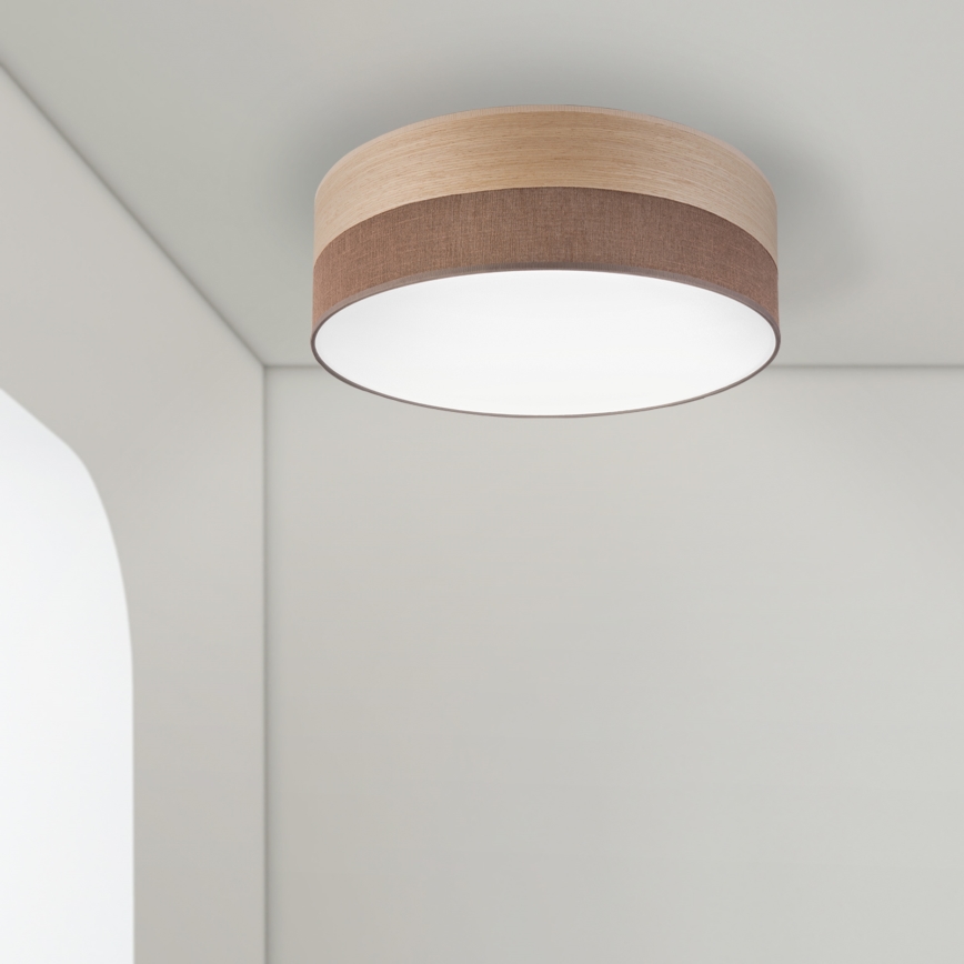 Φωτιστικό οροφής LED SIRJA WOOD LED/36W/230V διάμετρος 45 cm καφέ/δρυς