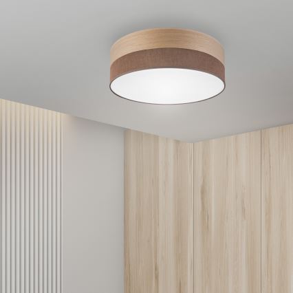 Φωτιστικό οροφής LED SIRJA WOOD LED/36W/230V διάμετρος 45 cm καφέ/δρυς