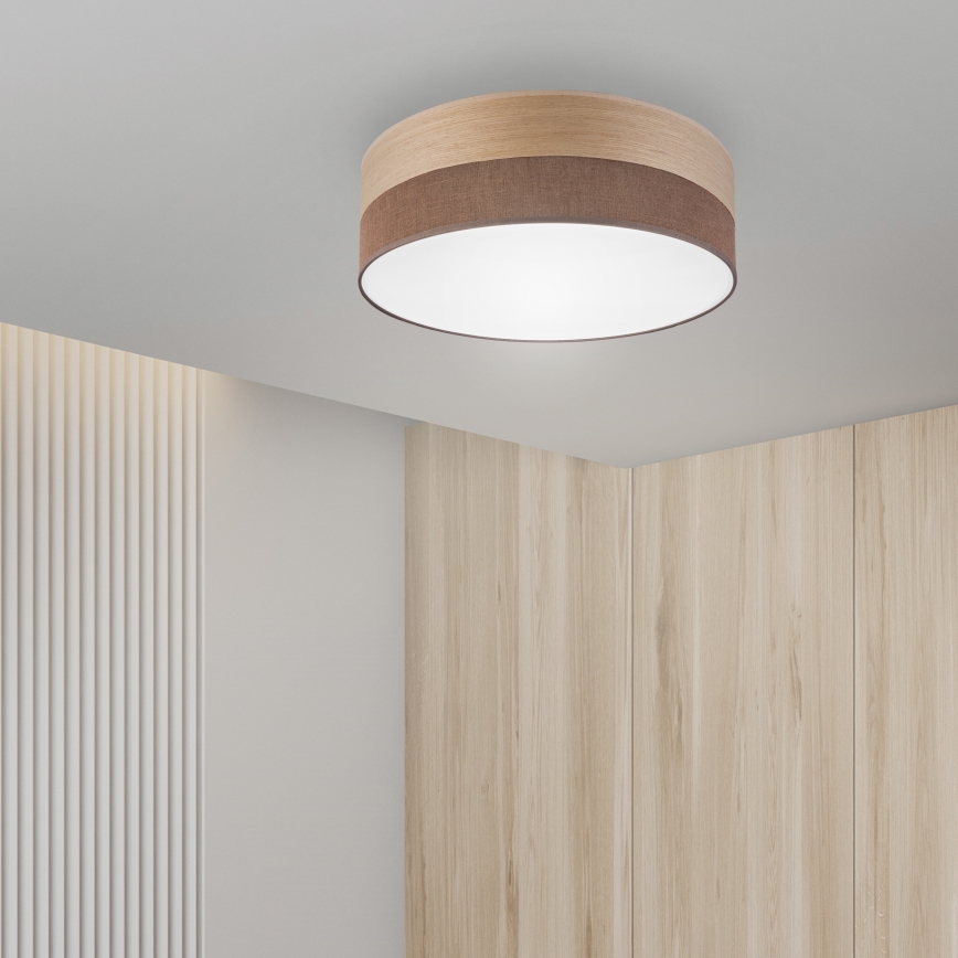 Φωτιστικό οροφής LED SIRJA WOOD LED/36W/230V διάμετρος 45 cm καφέ/δρυς