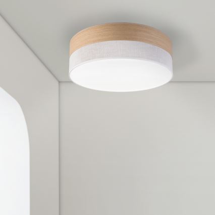 Φωτιστικό οροφής LED SIRJA WOOD LED/36W/230V διάμετρος 45 cm λευκό/δρυς