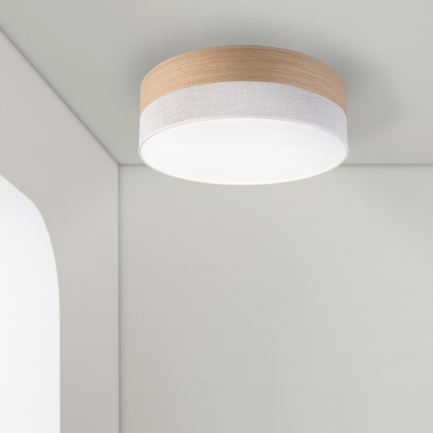 Φωτιστικό οροφής LED SIRJA WOOD LED/36W/230V διάμετρος 45 cm λευκό/δρυς