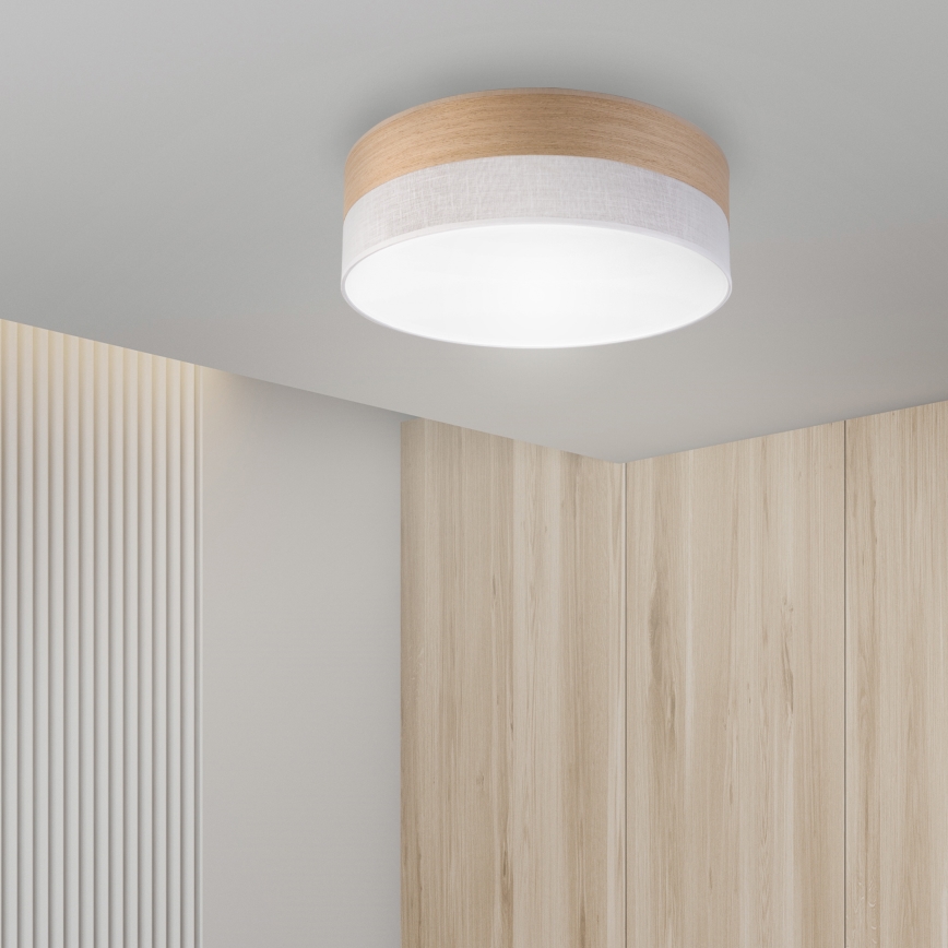 Φωτιστικό οροφής LED SIRJA WOOD LED/36W/230V διάμετρος 45 cm λευκό/δρυς