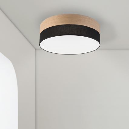 Φωτιστικό οροφής LED SIRJA WOOD LED/36W/230V διάμετρος 45 cm μαύρο/δρυς