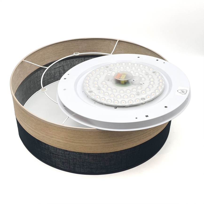 Φωτιστικό οροφής LED SIRJA WOOD LED/36W/230V διάμετρος 45 cm μαύρο/δρυς