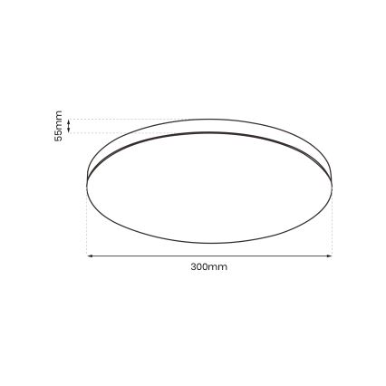 Φωτιστικό οροφής LED SLIMI LED/18W/230V IP40 μαύρο