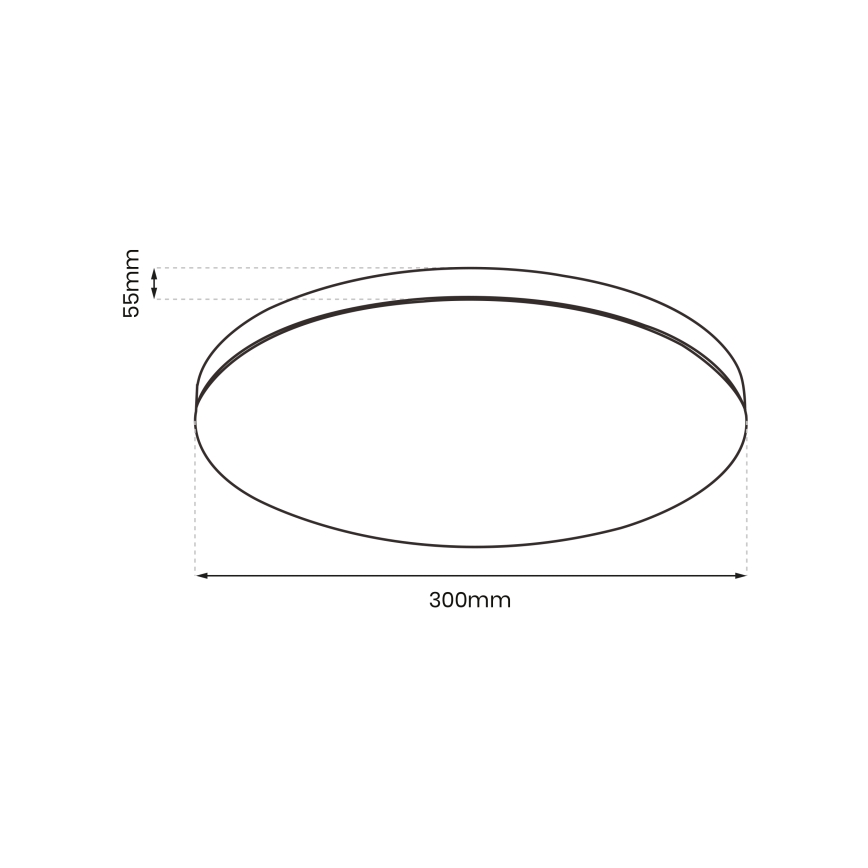 Φωτιστικό οροφής LED SLIMI LED/18W/230V IP40 μαύρο