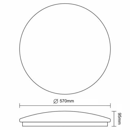 LED Dimmable φωτιστικό οροφής STAR LED/60W/230V 3000-6500K + τηλεχειριστήριο