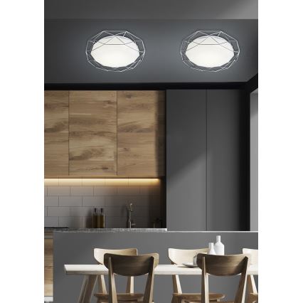 Φωτιστικό οροφής LED SVEN LED/24W/230V διάμετρος 43 cm γυαλιστερό χρώμιο