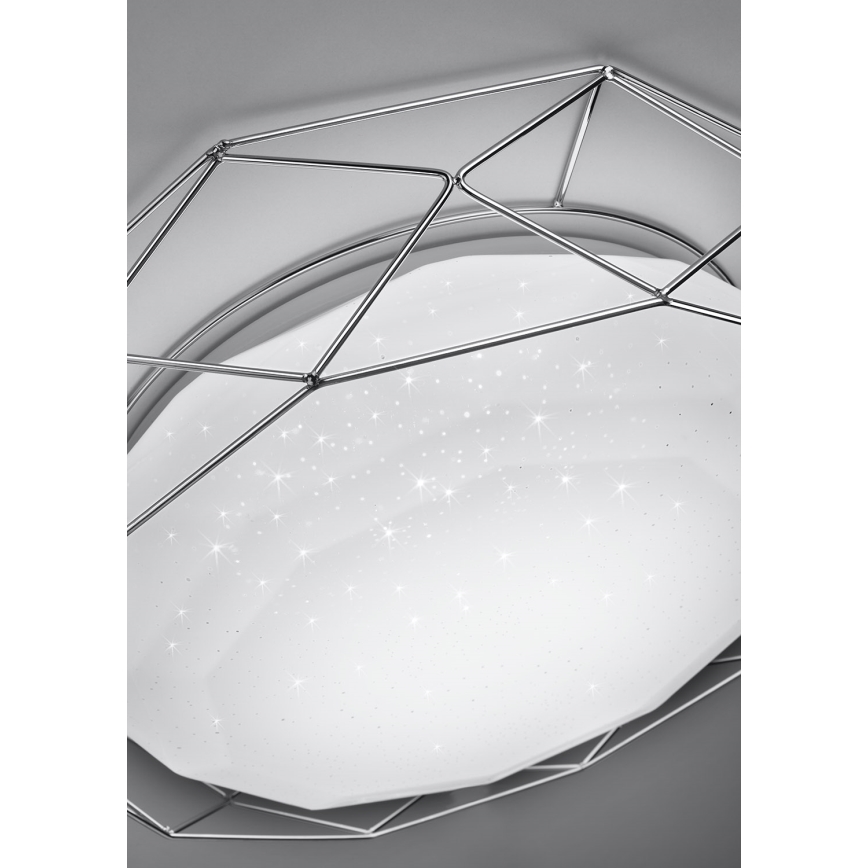 Φωτιστικό οροφής LED SVEN LED/24W/230V διάμετρος 43 cm γυαλιστερό χρώμιο