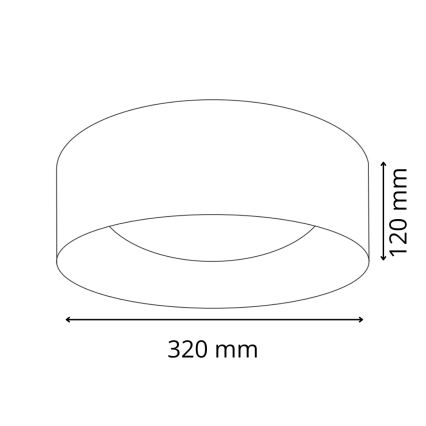 Φωτιστικό οροφής LED TULUZA LED/18W/230V διάμετρος 32 cm μαύρο