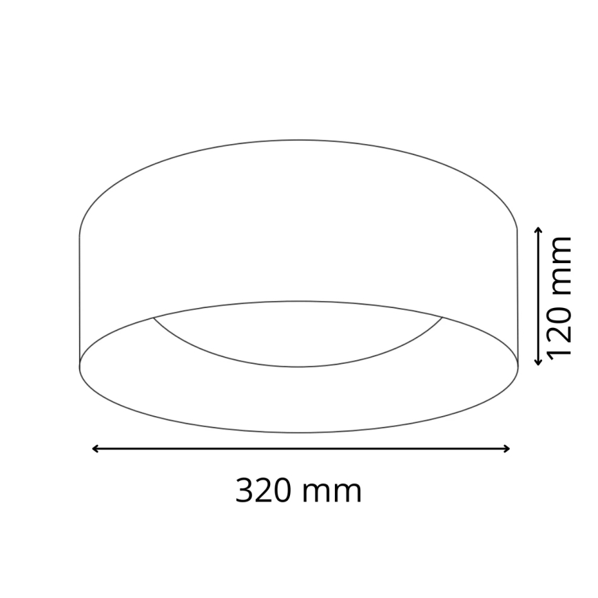 Φωτιστικό οροφής LED TULUZA LED/18W/230V διάμετρος 32 cm μαύρο