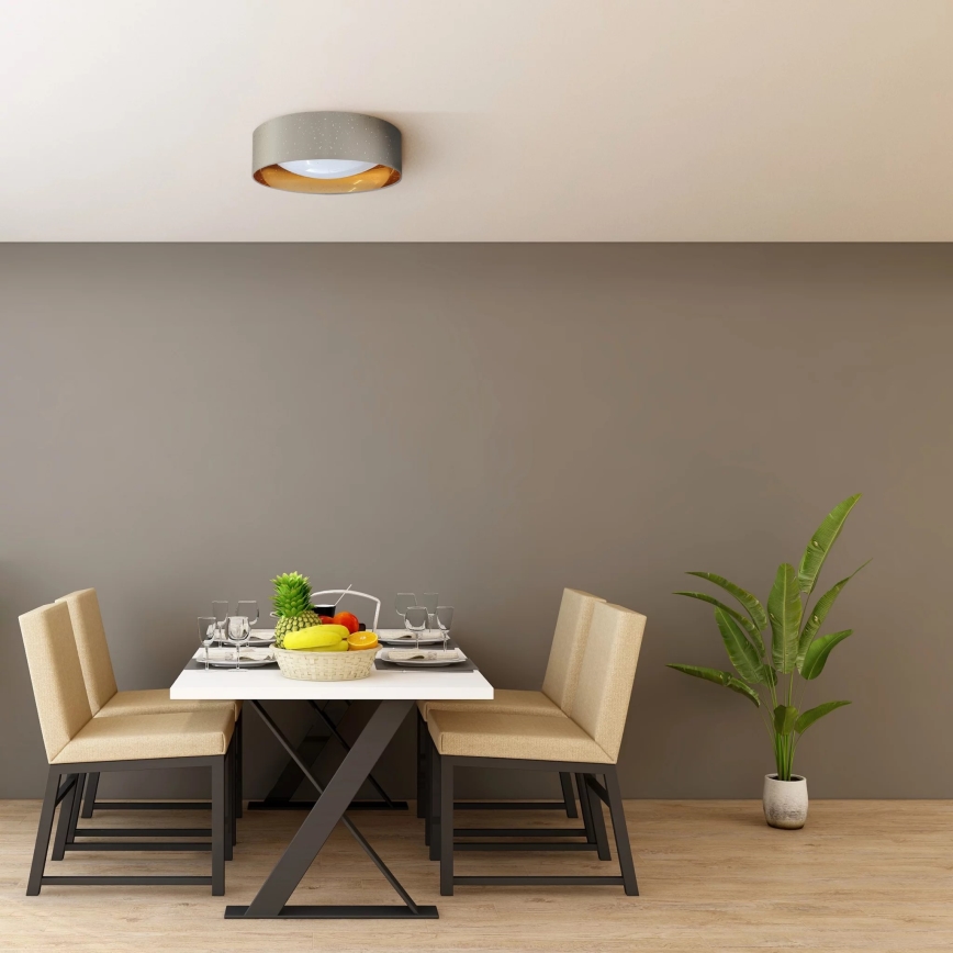 Φωτιστικό οροφής LED TULUZA LED/24W/230V διάμετρος 40 cm καφέ