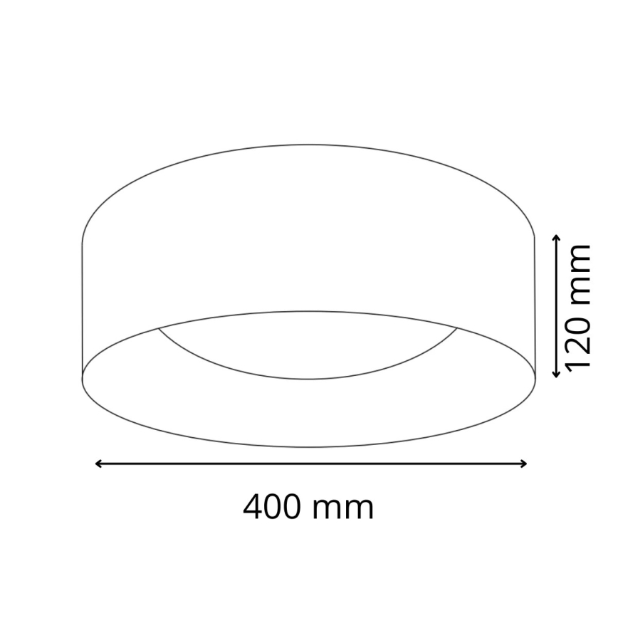 Φωτιστικό οροφής LED TULUZA LED/24W/230V διάμετρος 40 cm μαύρο