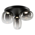Φωτιστικό οροφής LED VASO LED/12W/230V διάμετρος 42 cm μαύρο/φιμέ