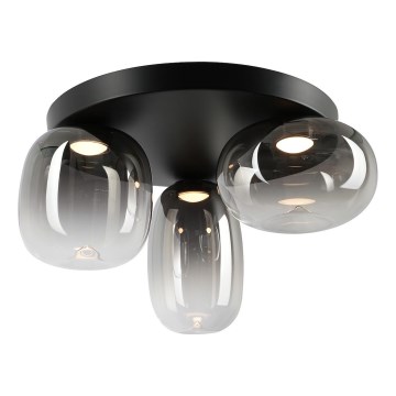 Φωτιστικό οροφής LED VASO LED/12W/230V διάμετρος 42 cm μαύρο/φιμέ