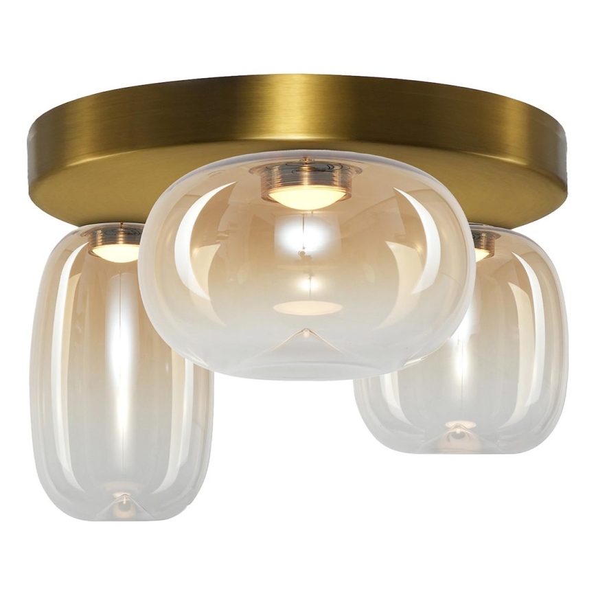 Φωτιστικό οροφής LED VASO LED/12W/230V διάμετρος 42 cm χρυσό/φιμέ